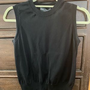 Black Dolce & Gabbana Sleeveless Knit Top